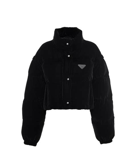 prada velvet puffer jacket|prada puffer jacket price.